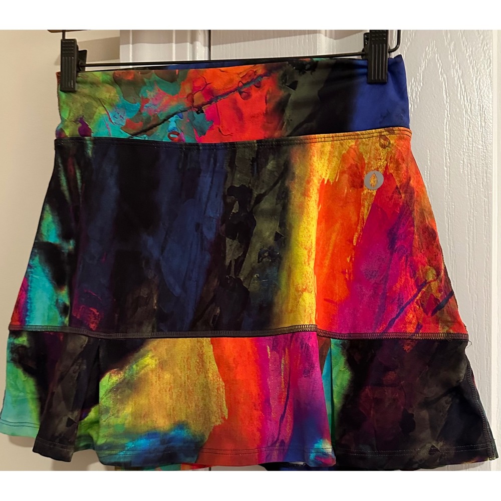 Athletic Skirt Women's Abstract Print "Tam P" Size1 S Built-in Shorts Activewear